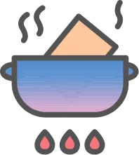 湯せんのイラスト
